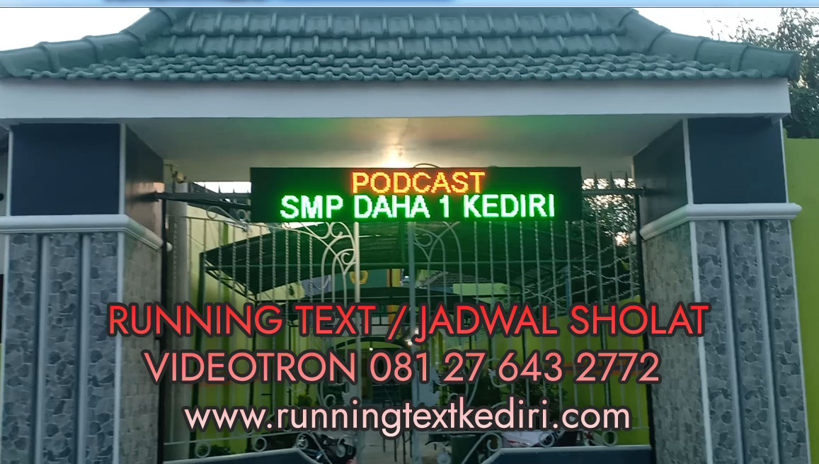 <p>Pemasangan running text dengan harga murah dan bersahabat di SD/SMP/SMA/Kampus di kota Kediri. Kami memberikan pelayanan dengan kualitas yang lebih baik, dan harga yang lebih murah, memberikan anda kepuasan yang terbaik.</p>